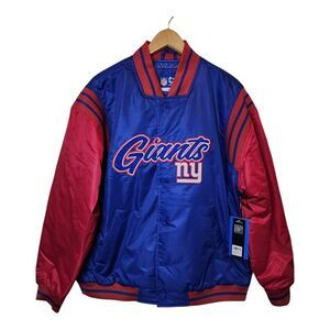 New York Giants Jacket Varsity Bomber Coat Mens XL Embroidered Logo NWT